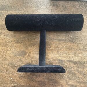 Darice 198970 Black Velvet T Bar Jewelry Bracelet Display Stand Holder 9"x7"